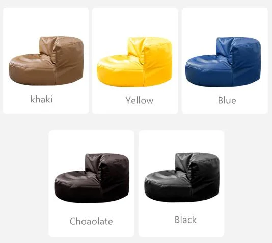 Wholesale Lazy Sofa Chair Round PU Leather Office Bean Bag