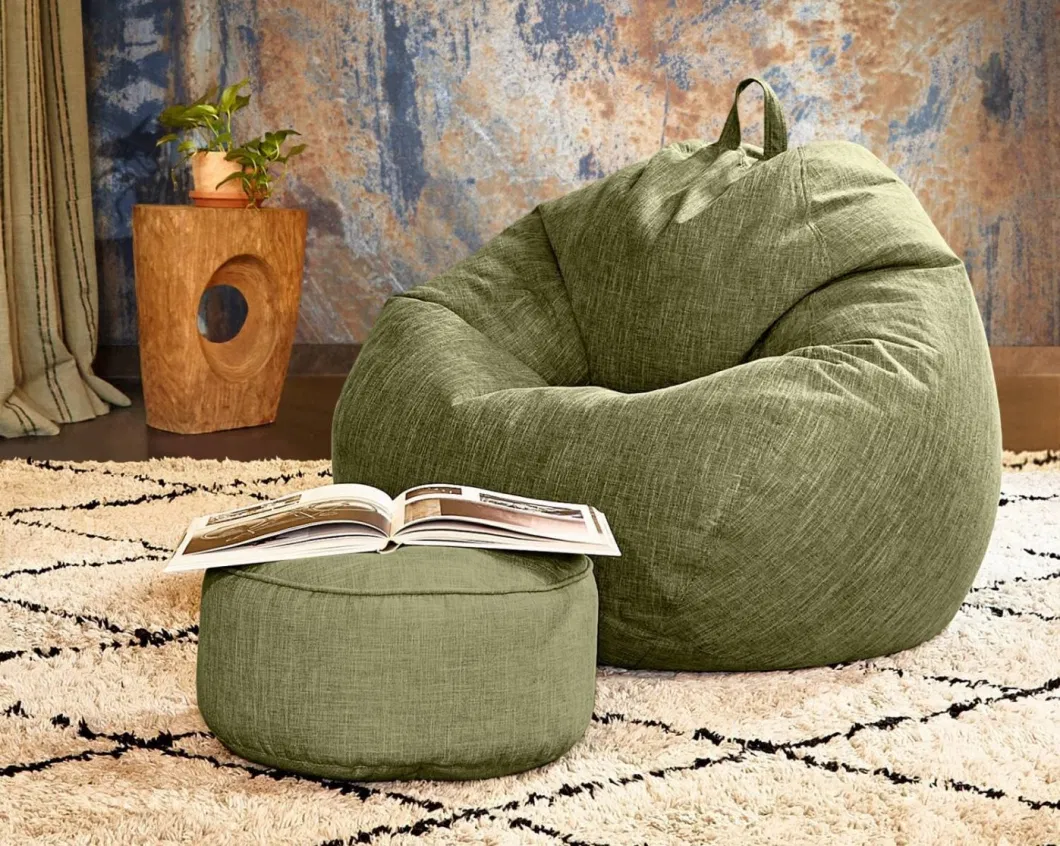 Small Beanbag Pouf (portable footstool)