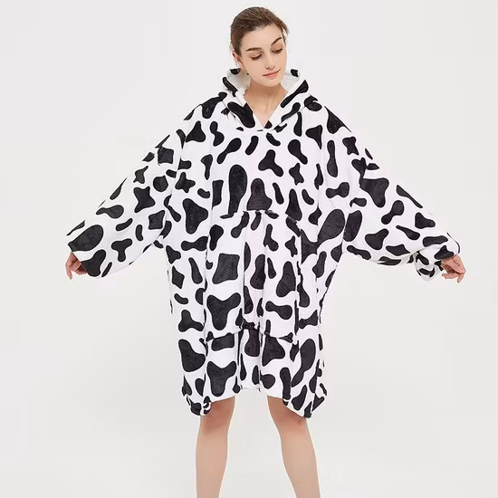 Colorful Extra Big Large Soft Warm Unicorn Children Kids Fleece Wearable Hoodie Oversize Hoodie Blanket